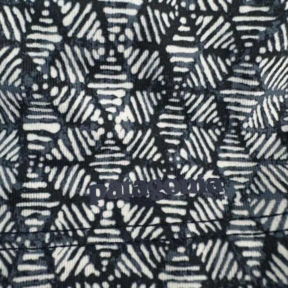 Patagonia Tank Top Criss-Cross Straps Stretch Blue White Geometric Print Size S - Picture 3 of 8